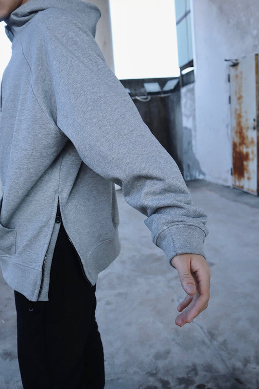 Half-High Neck Hoodie Sweatshirt