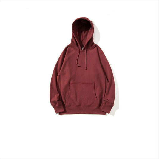 Ziili Horizontal Woven Plush Autumn Winter Hooded Sweater – Soft Cotton Pullover for Men, Trendy Warm Hoodie in Multiple Colors