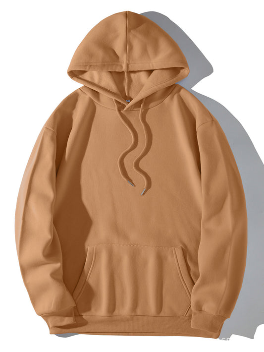 Ziili Men’s Hoodie Pullover Top – Loose Casual Jacket, Plus Velvet Long Sleeve Autumn Sweatshirt for Leisure