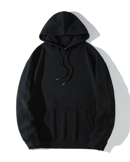 Ziili Men’s Hoodie Pullover Top – Loose Casual Jacket, Plus Velvet Long Sleeve Autumn Sweatshirt for Leisure