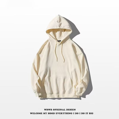 Ziili Men's Fashionable Solid Color Hooded Sweater – Cotton Pullover Hoodie for Teenagers, Leisure Wear, Multiple Colors