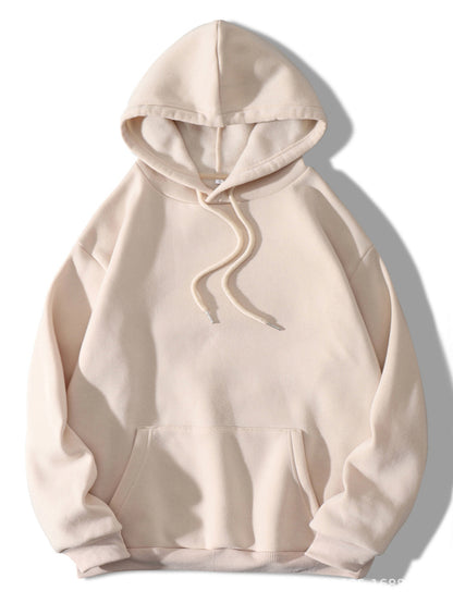 Ziili Men’s Hoodie Pullover Top – Loose Casual Jacket, Plus Velvet Long Sleeve Autumn Sweatshirt for Leisure