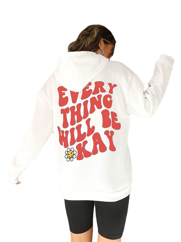 Letter Printed Hoodie
