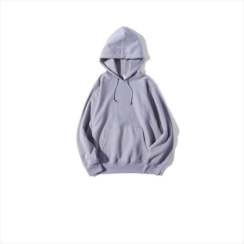 Ziili Horizontal Woven Plush Autumn Winter Hooded Sweater – Soft Cotton Pullover for Men, Trendy Warm Hoodie in Multiple Colors