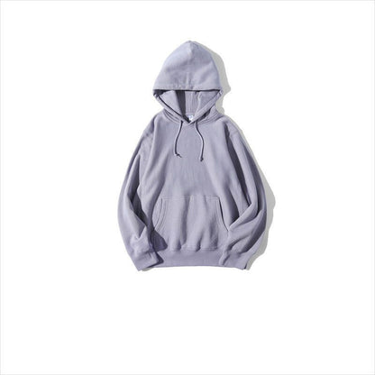 Ziili Horizontal Woven Plush Autumn Winter Hooded Sweater – Soft Cotton Pullover for Men, Trendy Warm Hoodie in Multiple Colors