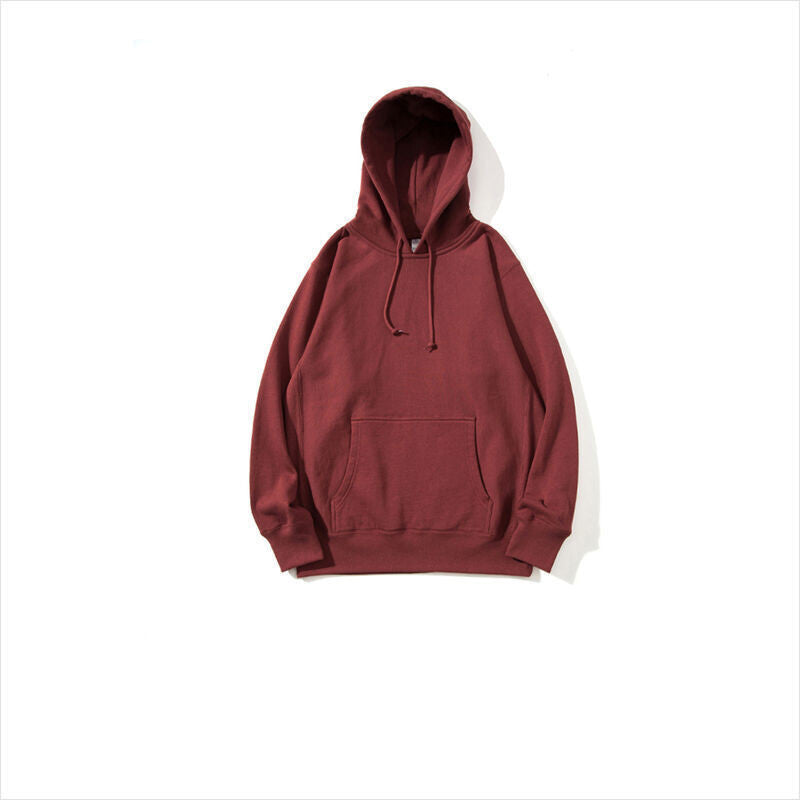 Ziili Horizontal Woven Plush Autumn Winter Hooded Sweater – Soft Cotton Pullover for Men, Trendy Warm Hoodie in Multiple Colors