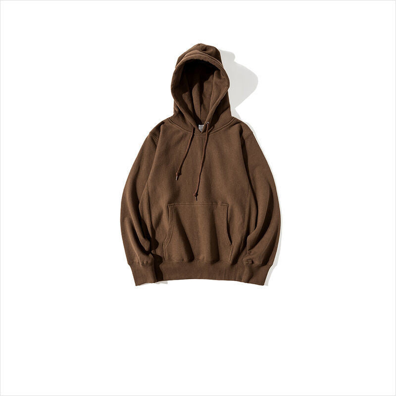 Ziili Horizontal Woven Plush Autumn Winter Hooded Sweater – Soft Cotton Pullover for Men, Trendy Warm Hoodie in Multiple Colors