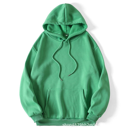 Ziili Men’s Hoodie Pullover Top – Loose Casual Jacket, Plus Velvet Long Sleeve Autumn Sweatshirt for Leisure