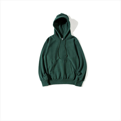 Ziili Horizontal Woven Plush Autumn Winter Hooded Sweater – Soft Cotton Pullover for Men, Trendy Warm Hoodie in Multiple Colors