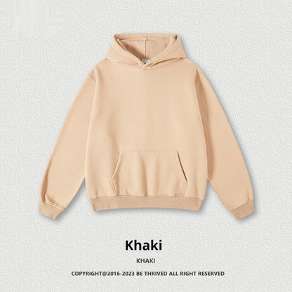 Ziili Washed-out Vintage Fleece-lined Hoodie – Men’s Cotton Pullover with Dimensional Patch Pocket, Warm & Stylish Everyday Sweatshirt