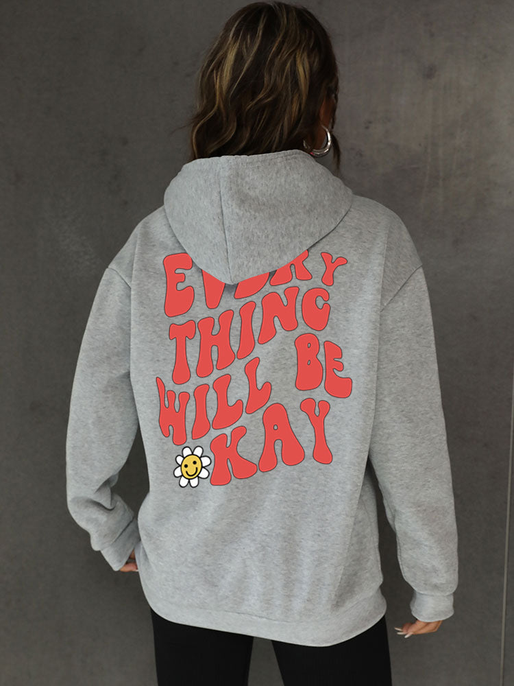 Letter Printed Hoodie