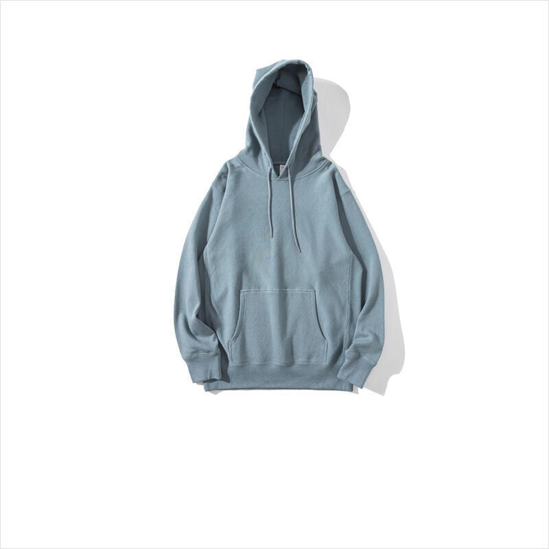 Ziili Horizontal Woven Plush Autumn Winter Hooded Sweater – Soft Cotton Pullover for Men, Trendy Warm Hoodie in Multiple Colors