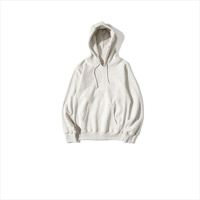 Ziili Horizontal Woven Plush Autumn Winter Hooded Sweater – Soft Cotton Pullover for Men, Trendy Warm Hoodie in Multiple Colors