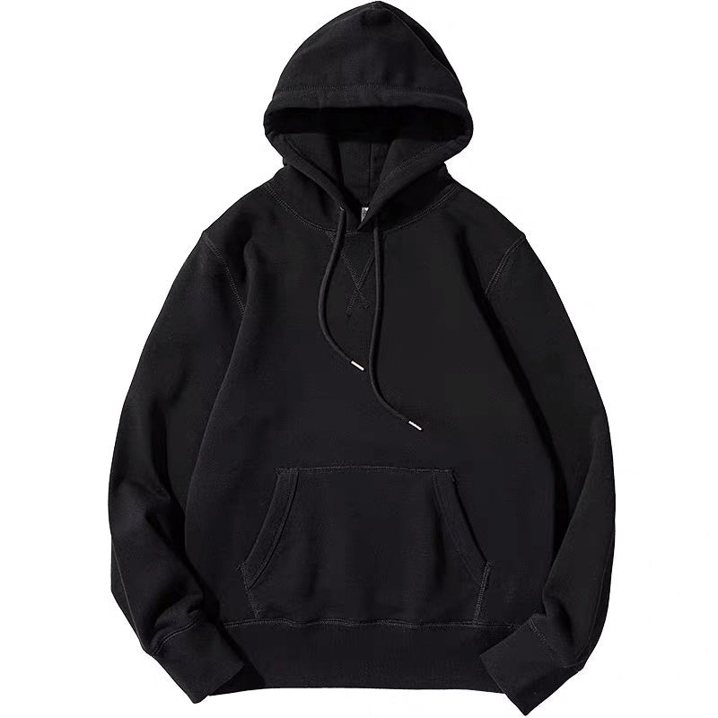 Ziili Terry Cloth Morandi Pullover Hoodie for Men – Solid Color, Soft Cotton Blend Sweatshirt, Casual Loose Fit Streetwear