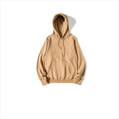 Ziili Horizontal Woven Plush Autumn Winter Hooded Sweater – Soft Cotton Pullover for Men, Trendy Warm Hoodie in Multiple Colors