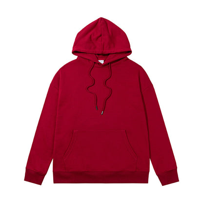 Ziili Heavy Sweater Terry Loose Hoodie – Unisex Cotton Hooded Sweatshirt for Men and Women, Solid Color French Terry Casual Wear