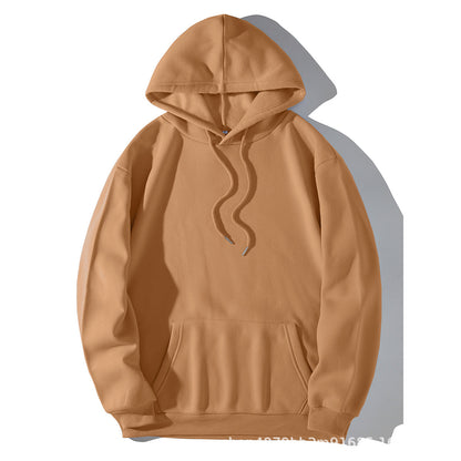 Ziili Men’s Hoodie Pullover Top – Loose Casual Jacket, Plus Velvet Long Sleeve Autumn Sweatshirt for Leisure